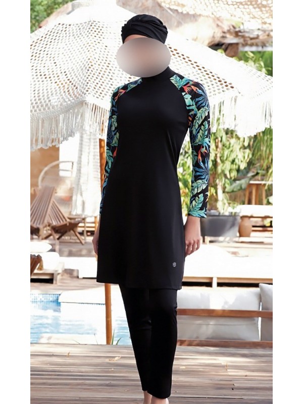 Burkini Femme manches florales